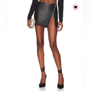 Camila Coelho Dana Mini Leather Skirt